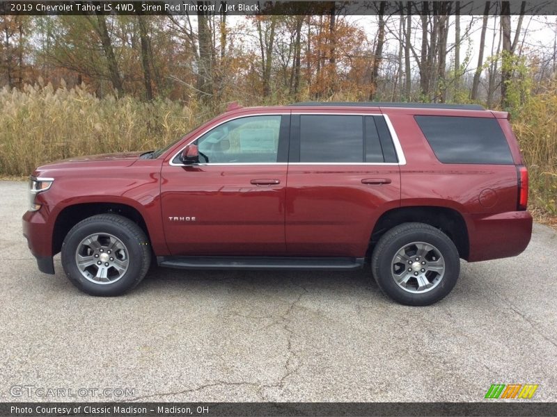 Siren Red Tintcoat / Jet Black 2019 Chevrolet Tahoe LS 4WD