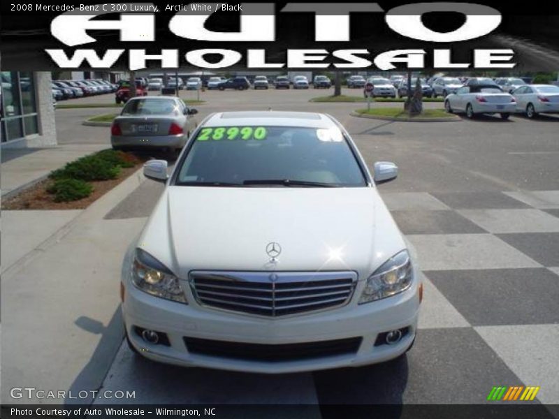 Arctic White / Black 2008 Mercedes-Benz C 300 Luxury
