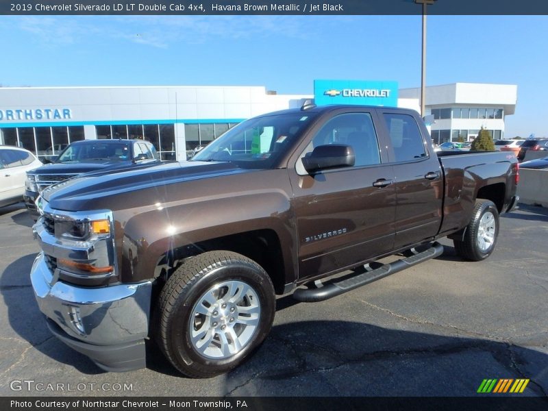 Havana Brown Metallic / Jet Black 2019 Chevrolet Silverado LD LT Double Cab 4x4