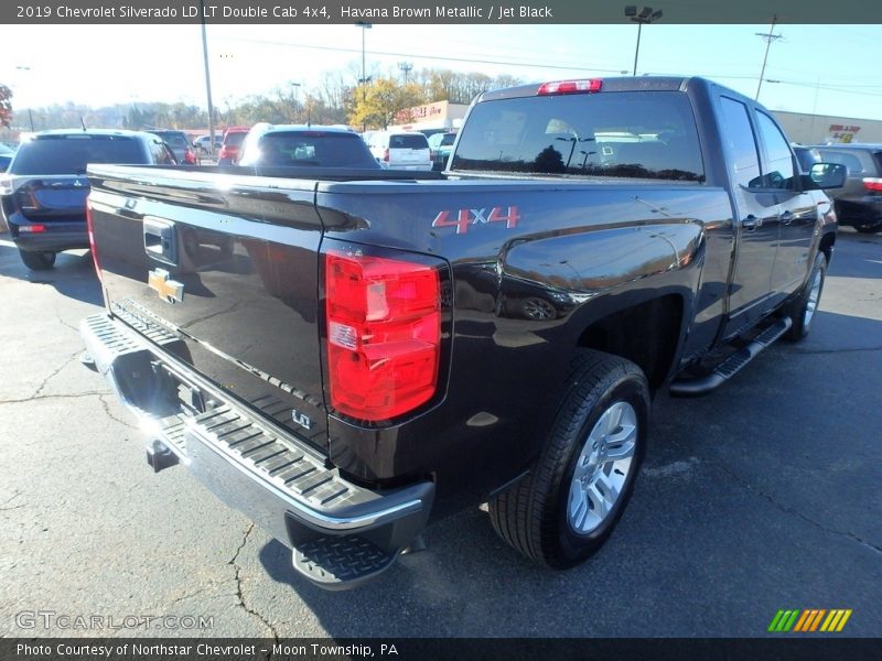 Havana Brown Metallic / Jet Black 2019 Chevrolet Silverado LD LT Double Cab 4x4