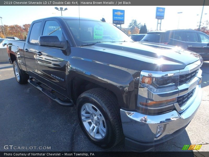 Havana Brown Metallic / Jet Black 2019 Chevrolet Silverado LD LT Double Cab 4x4