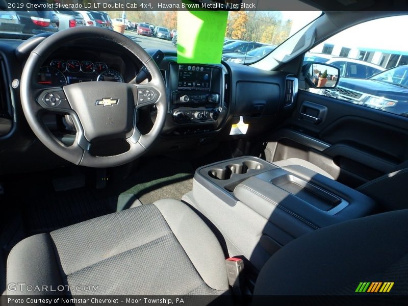 Havana Brown Metallic / Jet Black 2019 Chevrolet Silverado LD LT Double Cab 4x4