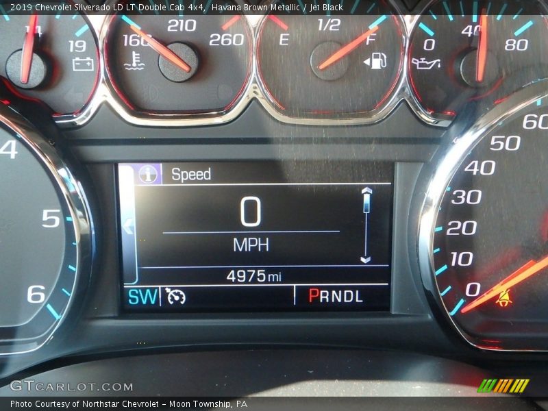 Havana Brown Metallic / Jet Black 2019 Chevrolet Silverado LD LT Double Cab 4x4