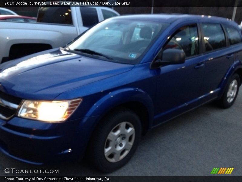 Deep Water Blue Pearl Coat / Dark Slate Gray 2010 Dodge Journey SE