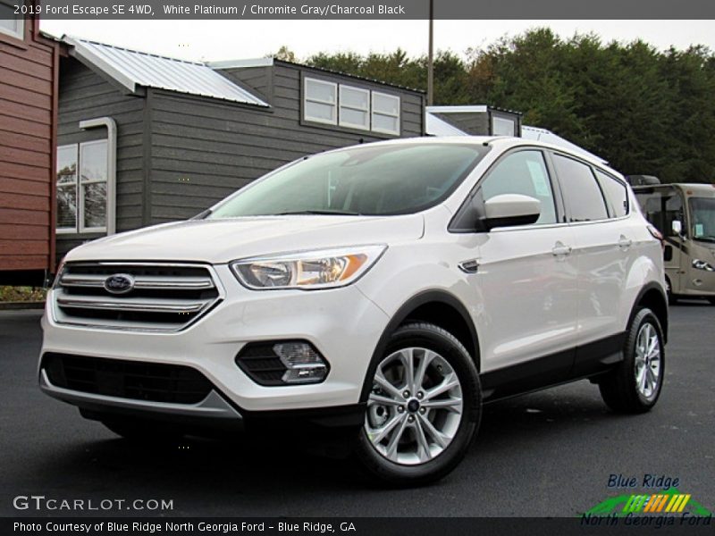 White Platinum / Chromite Gray/Charcoal Black 2019 Ford Escape SE 4WD