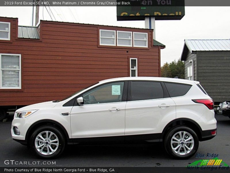 White Platinum / Chromite Gray/Charcoal Black 2019 Ford Escape SE 4WD