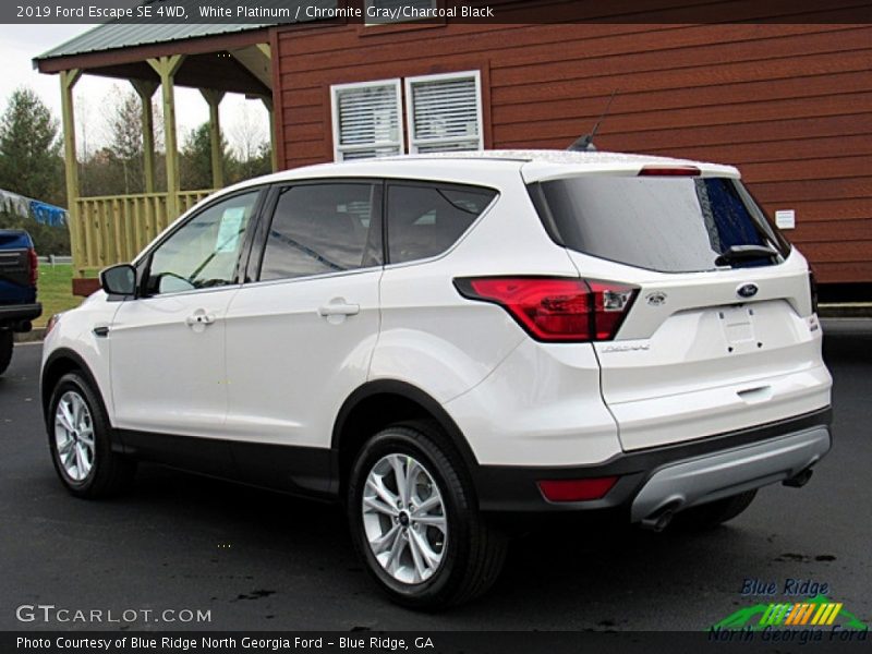 White Platinum / Chromite Gray/Charcoal Black 2019 Ford Escape SE 4WD