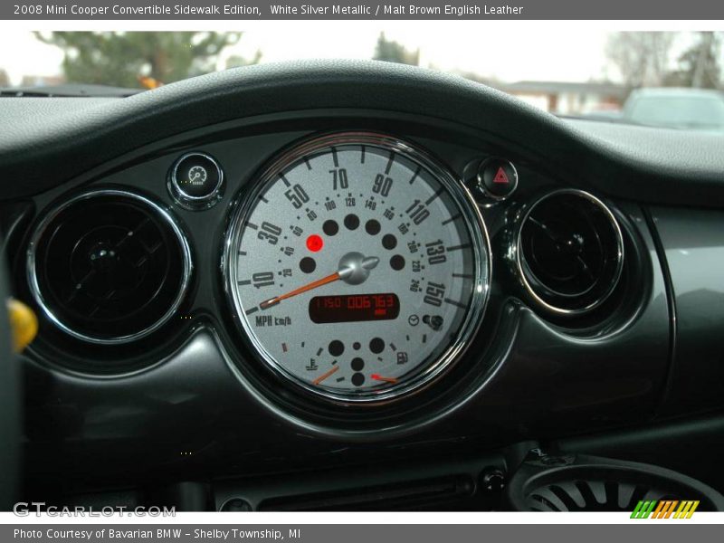 White Silver Metallic / Malt Brown English Leather 2008 Mini Cooper Convertible Sidewalk Edition