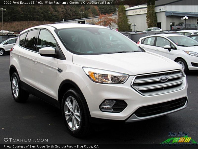 White Platinum / Chromite Gray/Charcoal Black 2019 Ford Escape SE 4WD