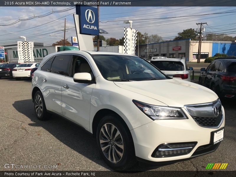White Diamond Pearl / Parchment 2016 Acura MDX SH-AWD Technology