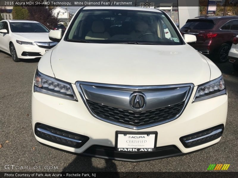 White Diamond Pearl / Parchment 2016 Acura MDX SH-AWD Technology