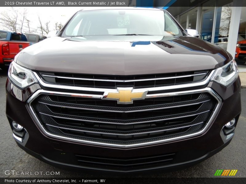 Black Current Metallic / Jet Black 2019 Chevrolet Traverse LT AWD