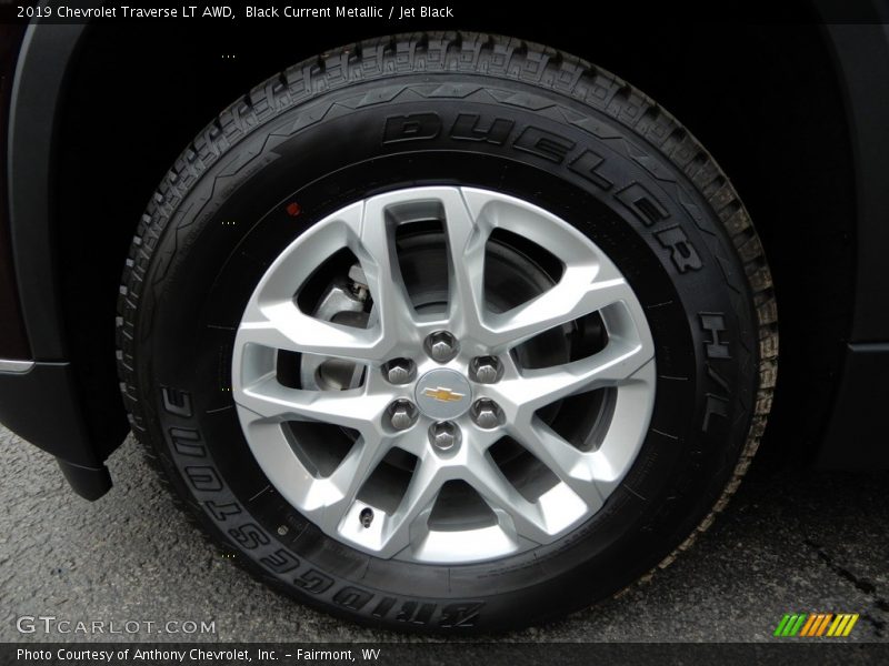 Black Current Metallic / Jet Black 2019 Chevrolet Traverse LT AWD