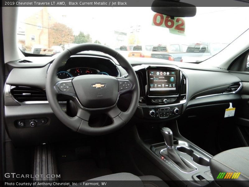 Black Current Metallic / Jet Black 2019 Chevrolet Traverse LT AWD