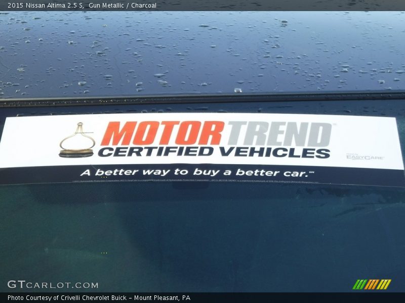 Gun Metallic / Charcoal 2015 Nissan Altima 2.5 S