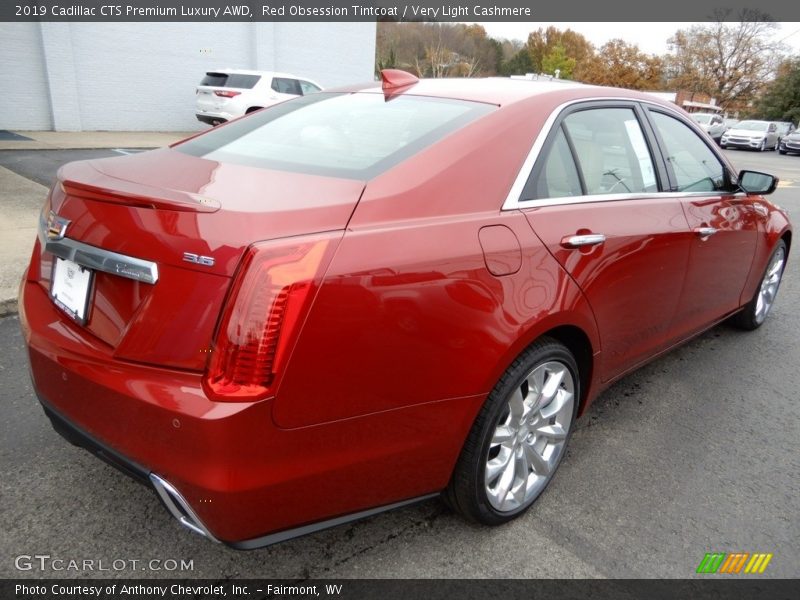 Red Obsession Tintcoat / Very Light Cashmere 2019 Cadillac CTS Premium Luxury AWD