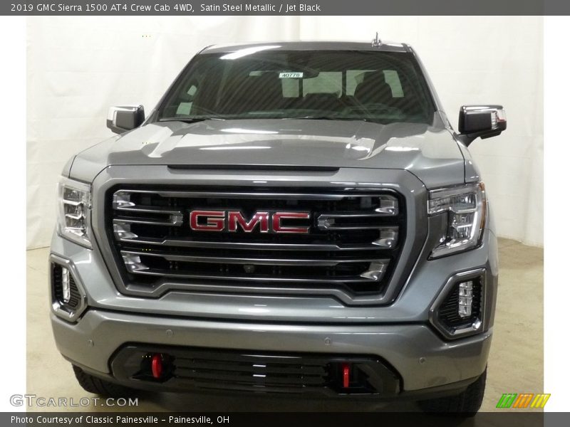 Satin Steel Metallic / Jet Black 2019 GMC Sierra 1500 AT4 Crew Cab 4WD