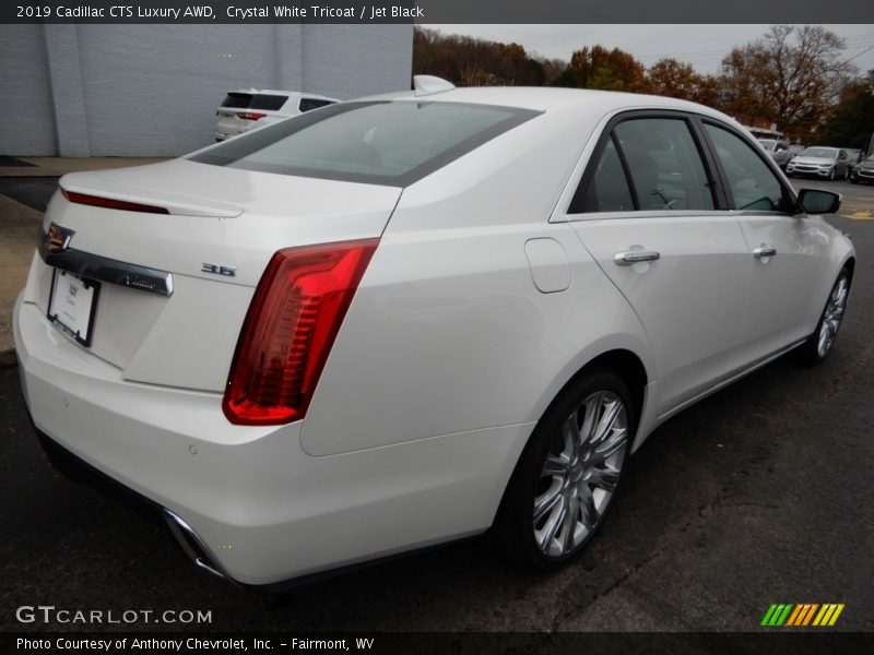 Crystal White Tricoat / Jet Black 2019 Cadillac CTS Luxury AWD