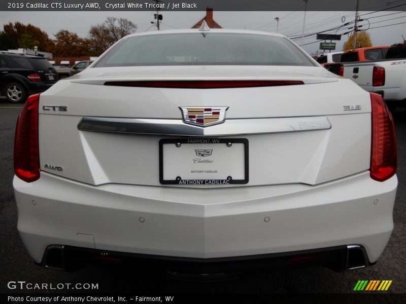Crystal White Tricoat / Jet Black 2019 Cadillac CTS Luxury AWD