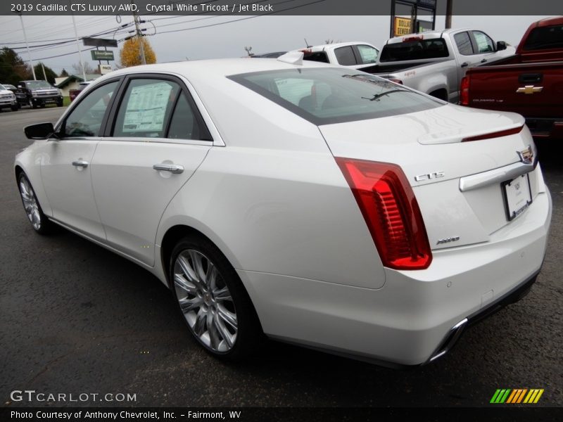 Crystal White Tricoat / Jet Black 2019 Cadillac CTS Luxury AWD