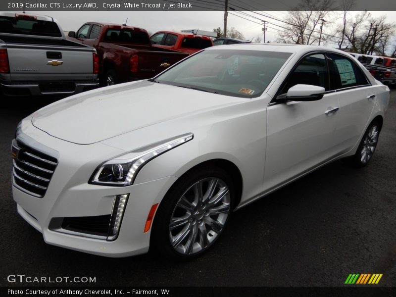 Crystal White Tricoat / Jet Black 2019 Cadillac CTS Luxury AWD