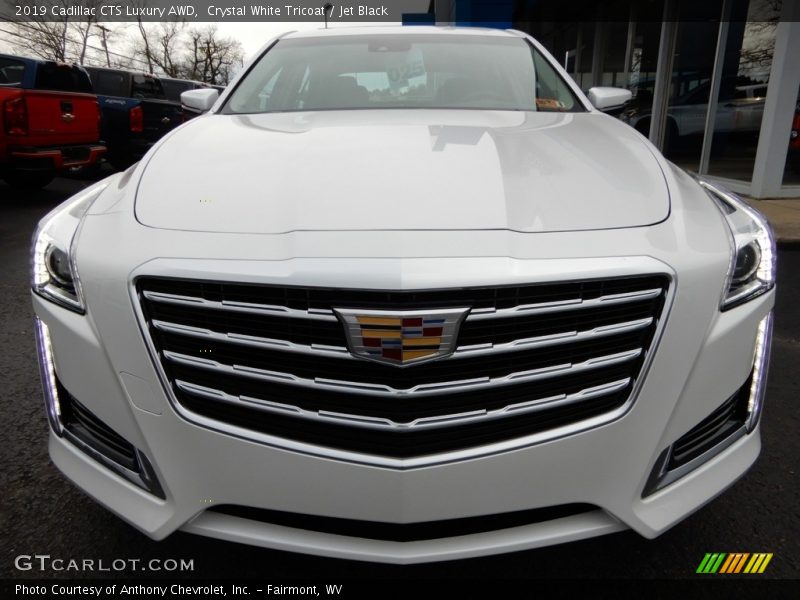 Crystal White Tricoat / Jet Black 2019 Cadillac CTS Luxury AWD