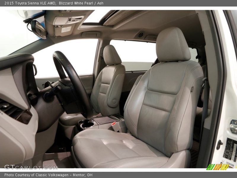 Blizzard White Pearl / Ash 2015 Toyota Sienna XLE AWD