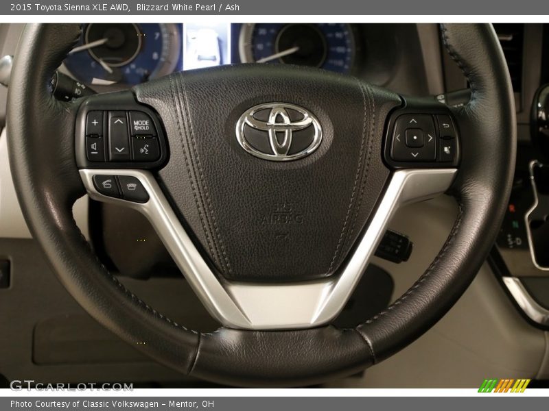 Blizzard White Pearl / Ash 2015 Toyota Sienna XLE AWD