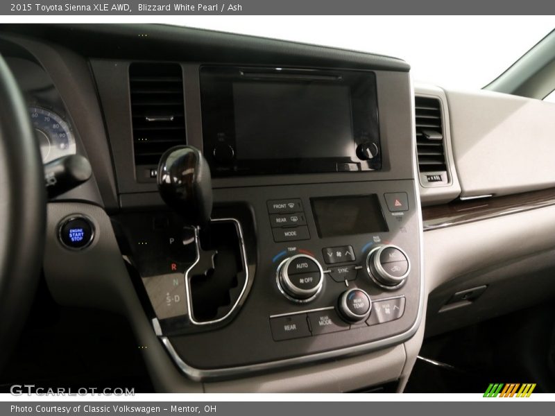 Blizzard White Pearl / Ash 2015 Toyota Sienna XLE AWD