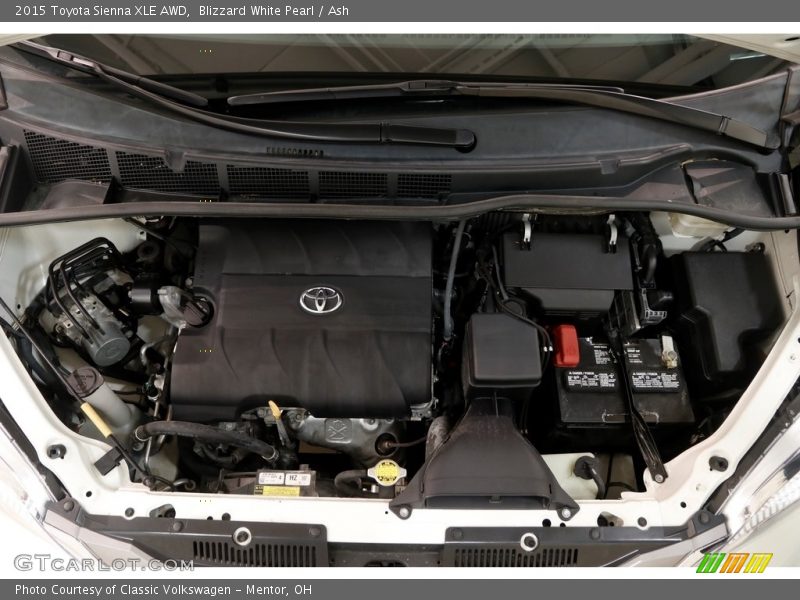 Blizzard White Pearl / Ash 2015 Toyota Sienna XLE AWD