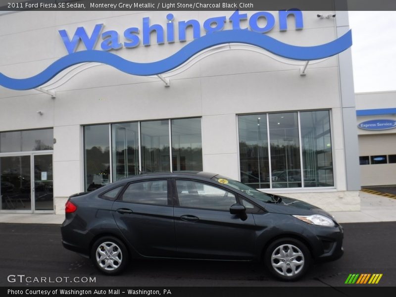 Monterey Grey Metallic / Light Stone/Charcoal Black Cloth 2011 Ford Fiesta SE Sedan
