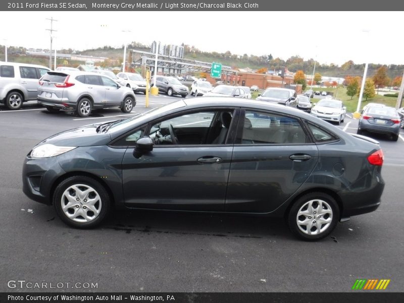 Monterey Grey Metallic / Light Stone/Charcoal Black Cloth 2011 Ford Fiesta SE Sedan