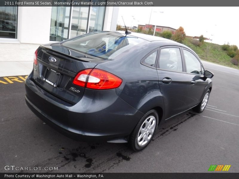 Monterey Grey Metallic / Light Stone/Charcoal Black Cloth 2011 Ford Fiesta SE Sedan