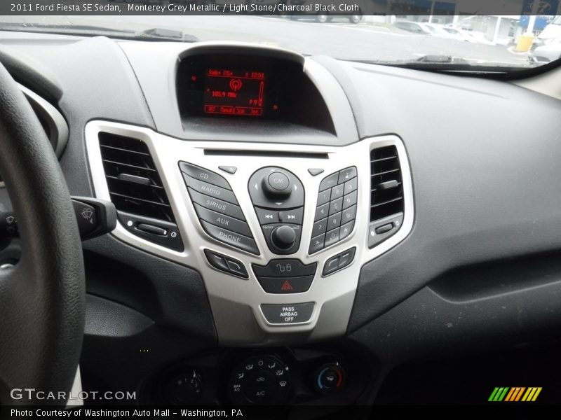 Monterey Grey Metallic / Light Stone/Charcoal Black Cloth 2011 Ford Fiesta SE Sedan