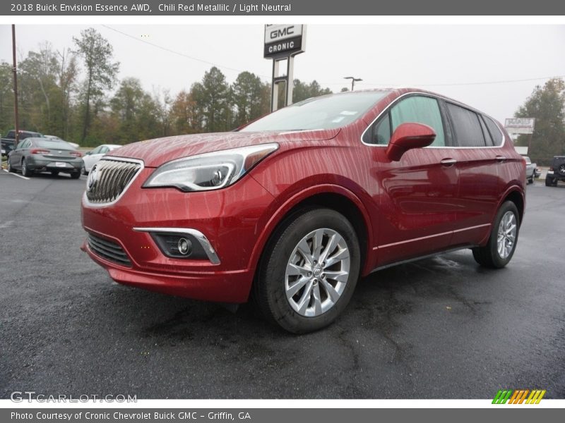 Chili Red Metallilc / Light Neutral 2018 Buick Envision Essence AWD