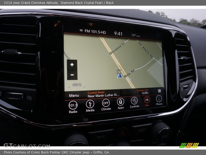 Navigation of 2019 Grand Cherokee Altitude