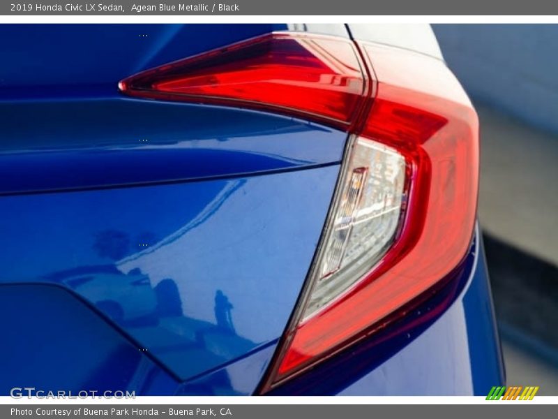 Agean Blue Metallic / Black 2019 Honda Civic LX Sedan