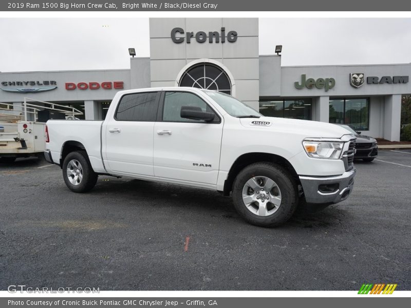Bright White / Black/Diesel Gray 2019 Ram 1500 Big Horn Crew Cab
