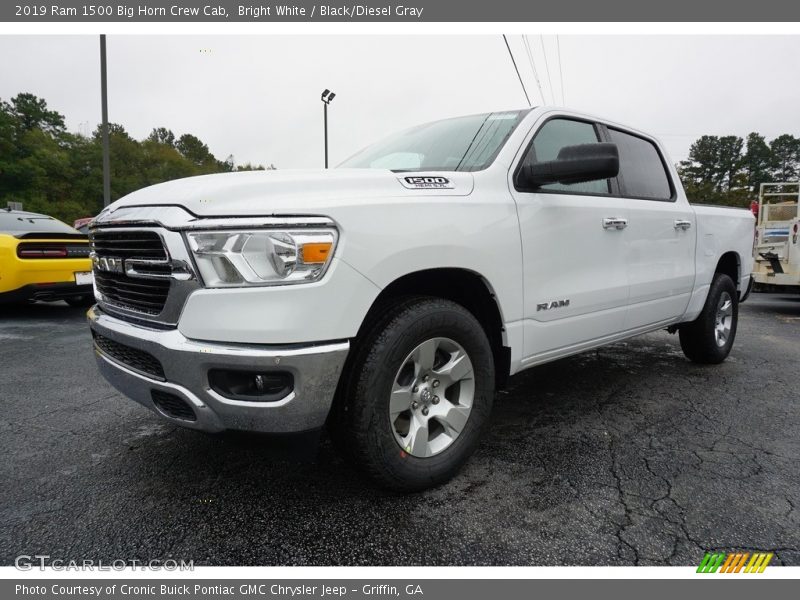 Bright White / Black/Diesel Gray 2019 Ram 1500 Big Horn Crew Cab