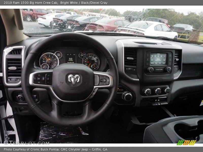Bright White / Black/Diesel Gray 2019 Ram 1500 Big Horn Crew Cab
