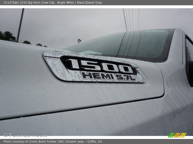 Bright White / Black/Diesel Gray 2019 Ram 1500 Big Horn Crew Cab