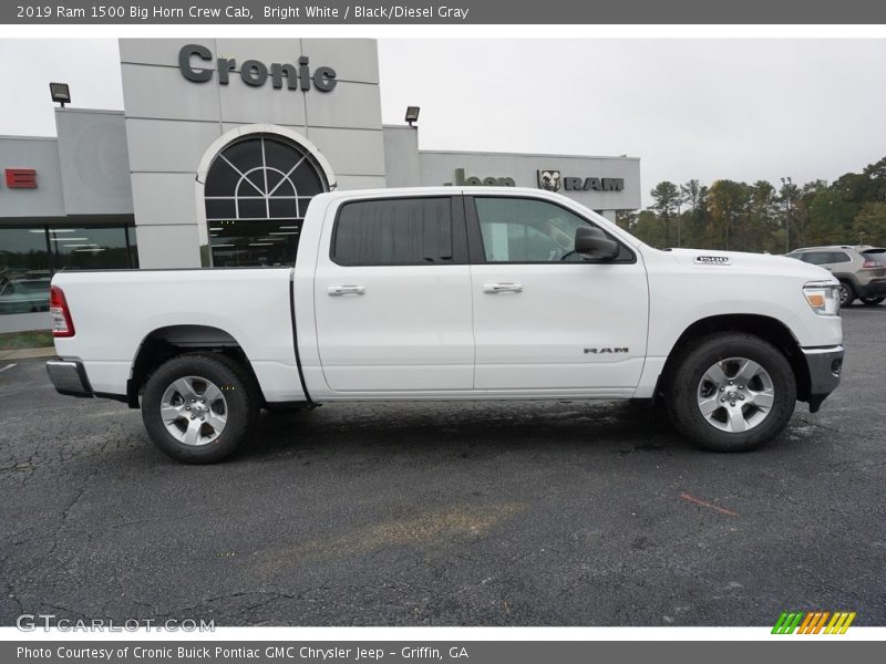 Bright White / Black/Diesel Gray 2019 Ram 1500 Big Horn Crew Cab