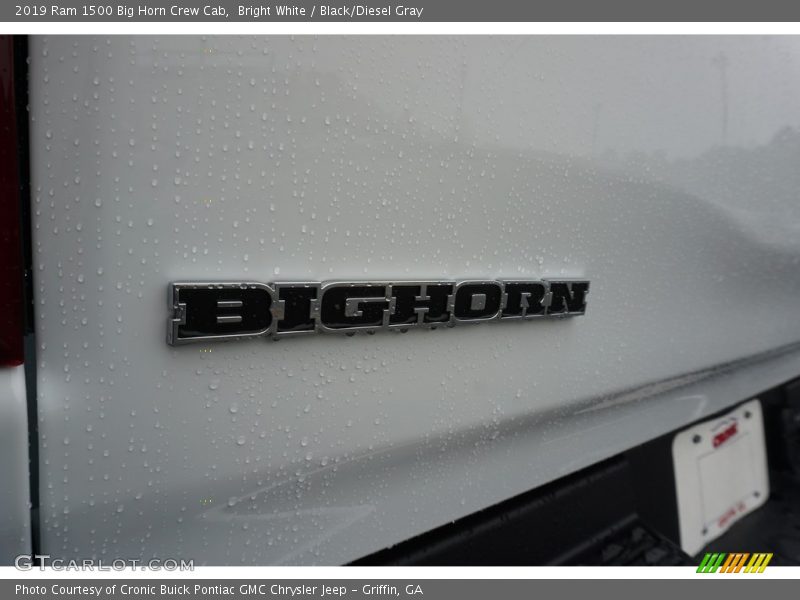 Bright White / Black/Diesel Gray 2019 Ram 1500 Big Horn Crew Cab