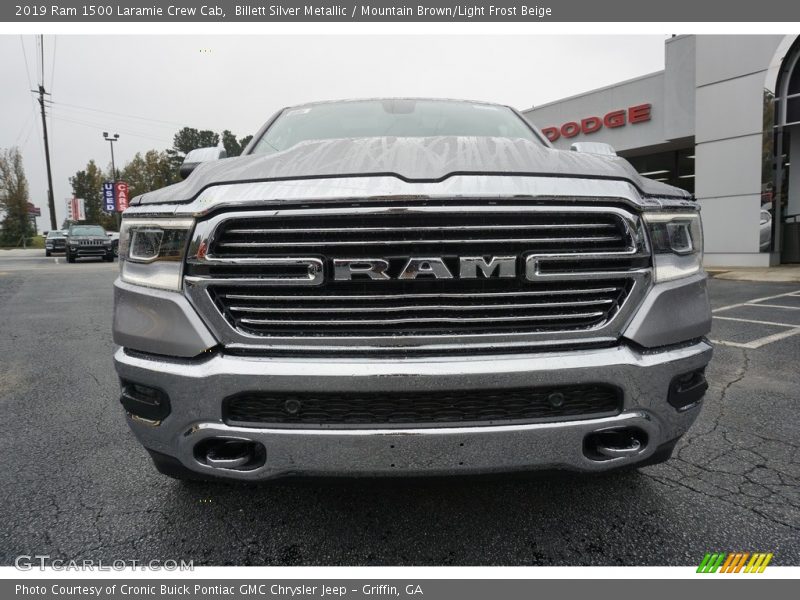 Billett Silver Metallic / Mountain Brown/Light Frost Beige 2019 Ram 1500 Laramie Crew Cab