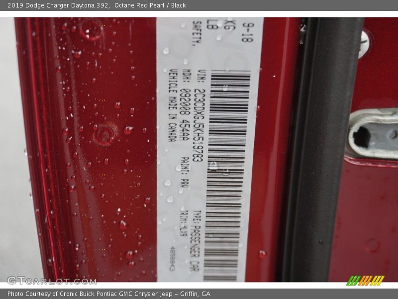 2019 Charger Daytona 392 Octane Red Pearl Color Code PRV