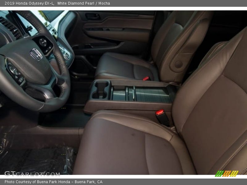 White Diamond Pearl / Mocha 2019 Honda Odyssey EX-L