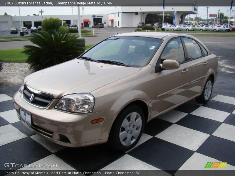 Champagne Beige Metallic / Grey 2007 Suzuki Forenza Sedan