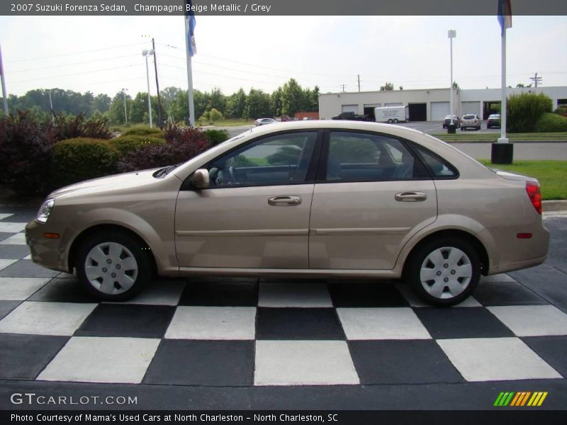 Champagne Beige Metallic / Grey 2007 Suzuki Forenza Sedan