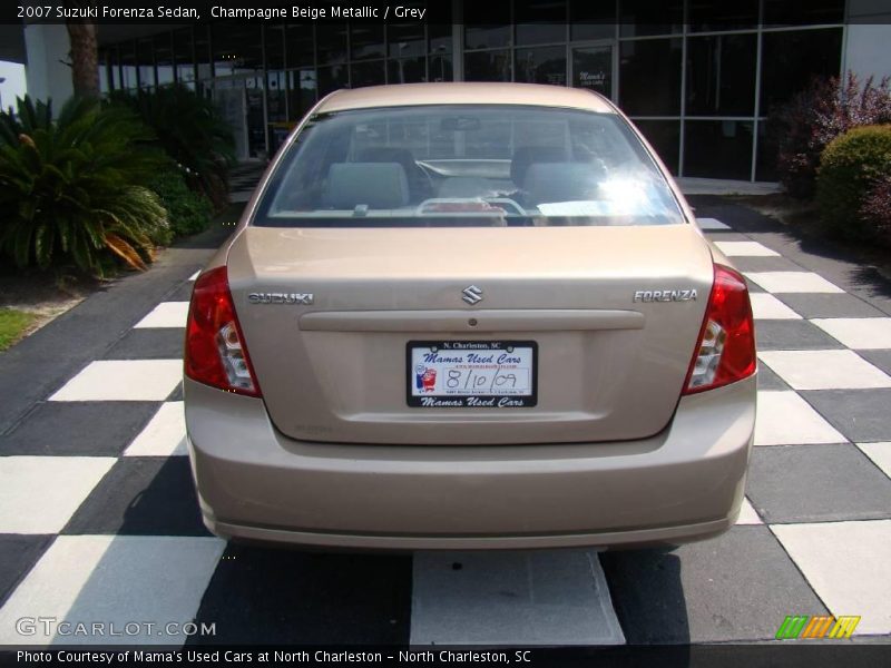 Champagne Beige Metallic / Grey 2007 Suzuki Forenza Sedan