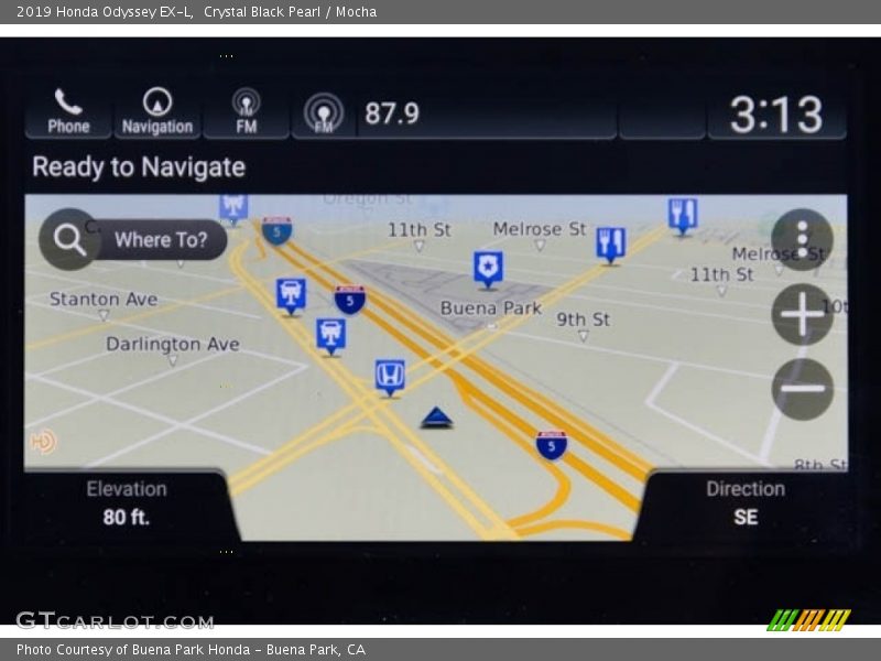 Crystal Black Pearl / Mocha 2019 Honda Odyssey EX-L